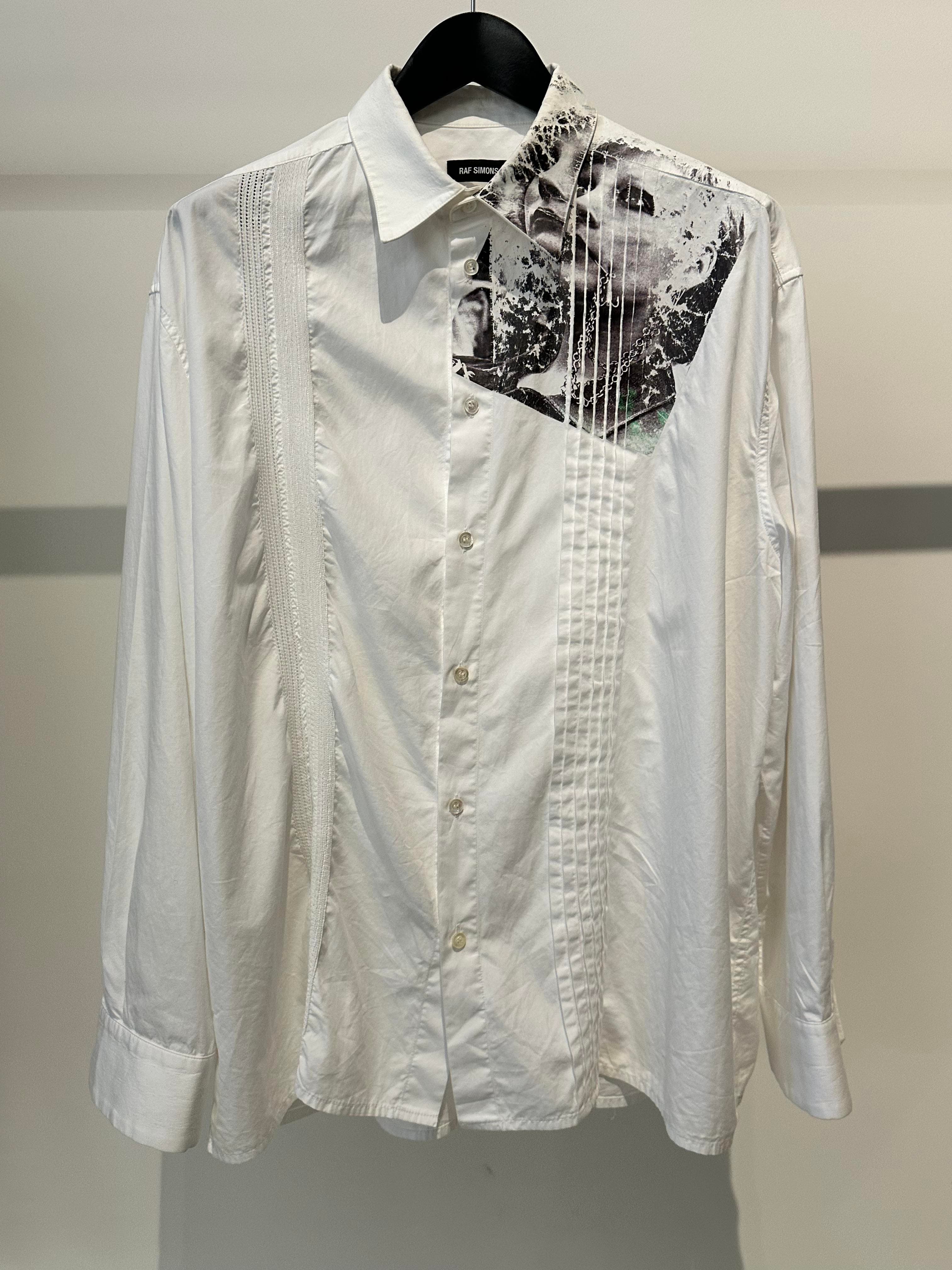 Raf Simons Punkette Asymmetrical Pleated Button-Up Shirt