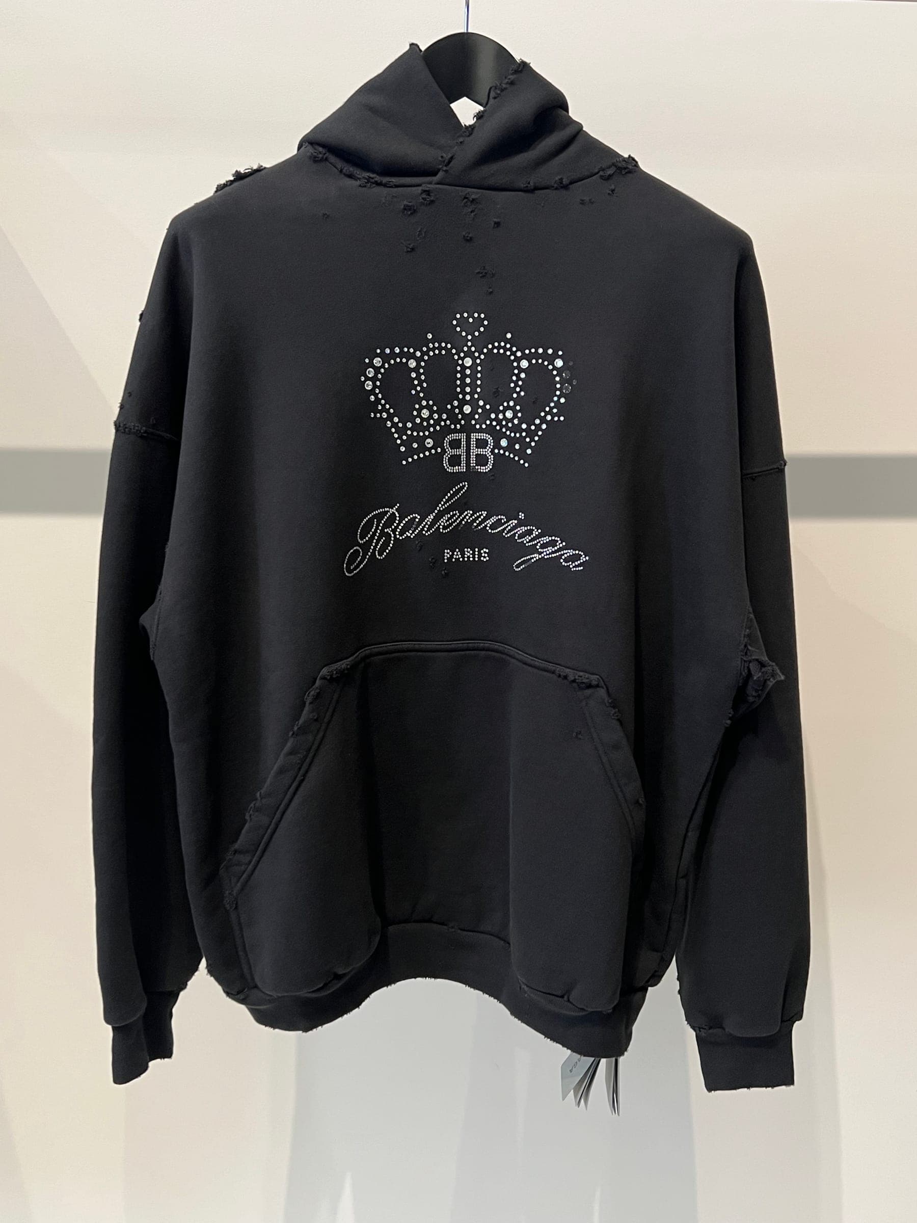 Balenciaga Rhinestone Logo Hoodie