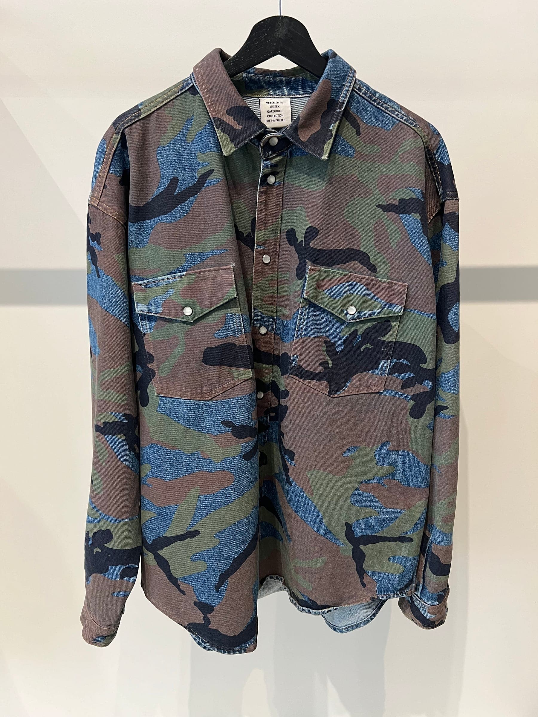 Vetements Camo Denim Shirt
