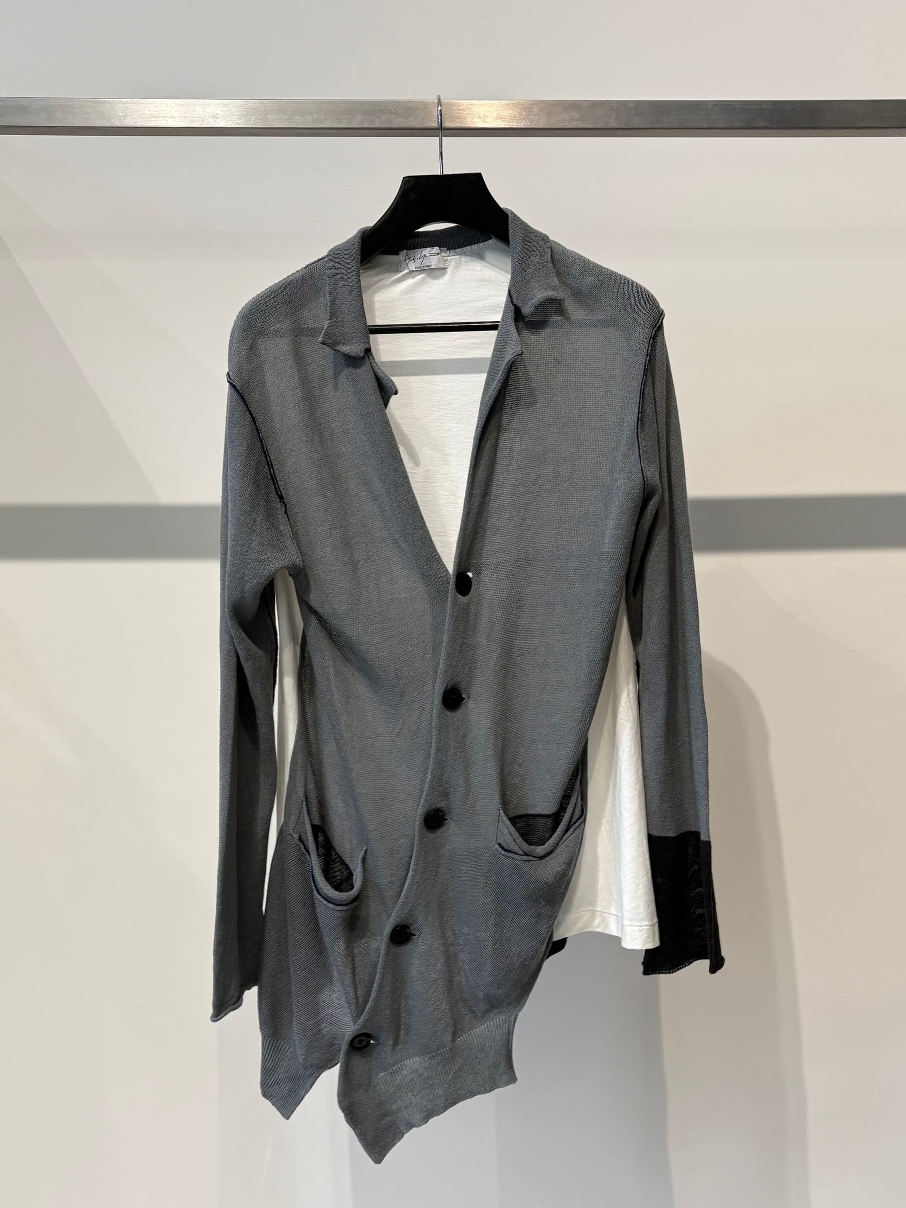 Yohji Yamamoto Pour Homme Asymmetrical Cardigan